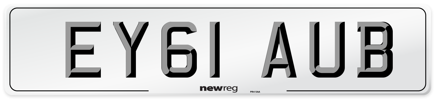 EY61 AUB Number Plate from New Reg